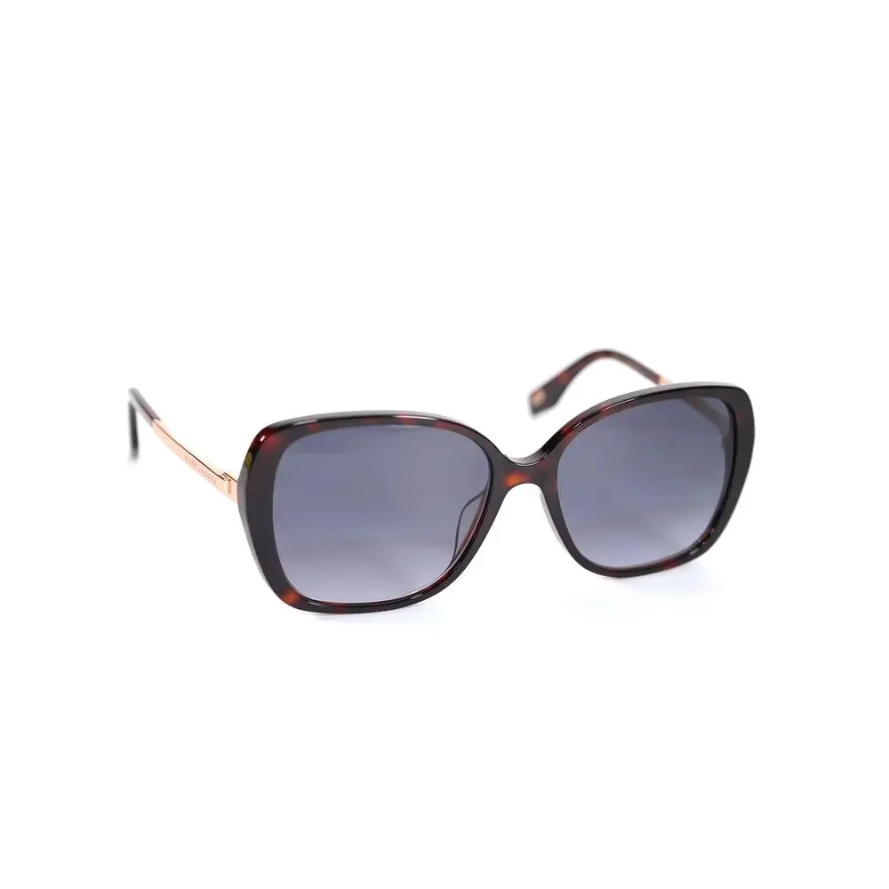 Marc Jacobs Womens Oval Butterfly Sunglasses-Black Brown Tortoise/Dark Grey-NWT